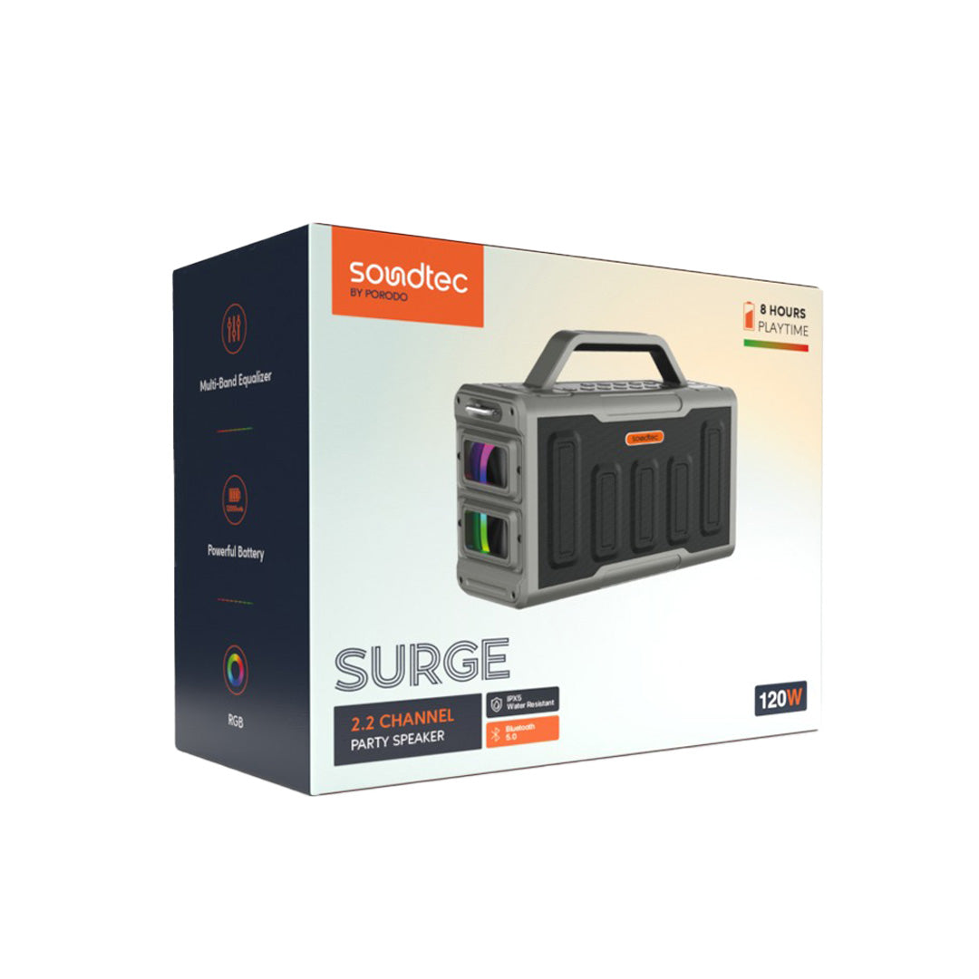 Porodo Soundtec Surge 2.2 Channel Party Speaker - PD-STPS100-BK