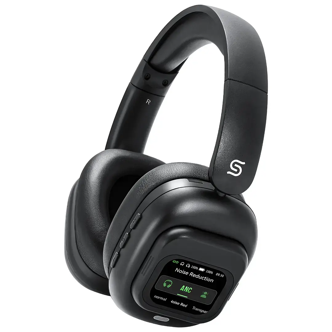 Porodo Soundtec Touchwave ANC Headphone With Detachable Touch Screen - PDJYBN618BK