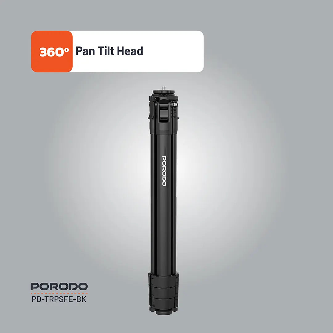 Porodo Ultra-Light Aluminum Tripod - PD-TRPSFE-BK