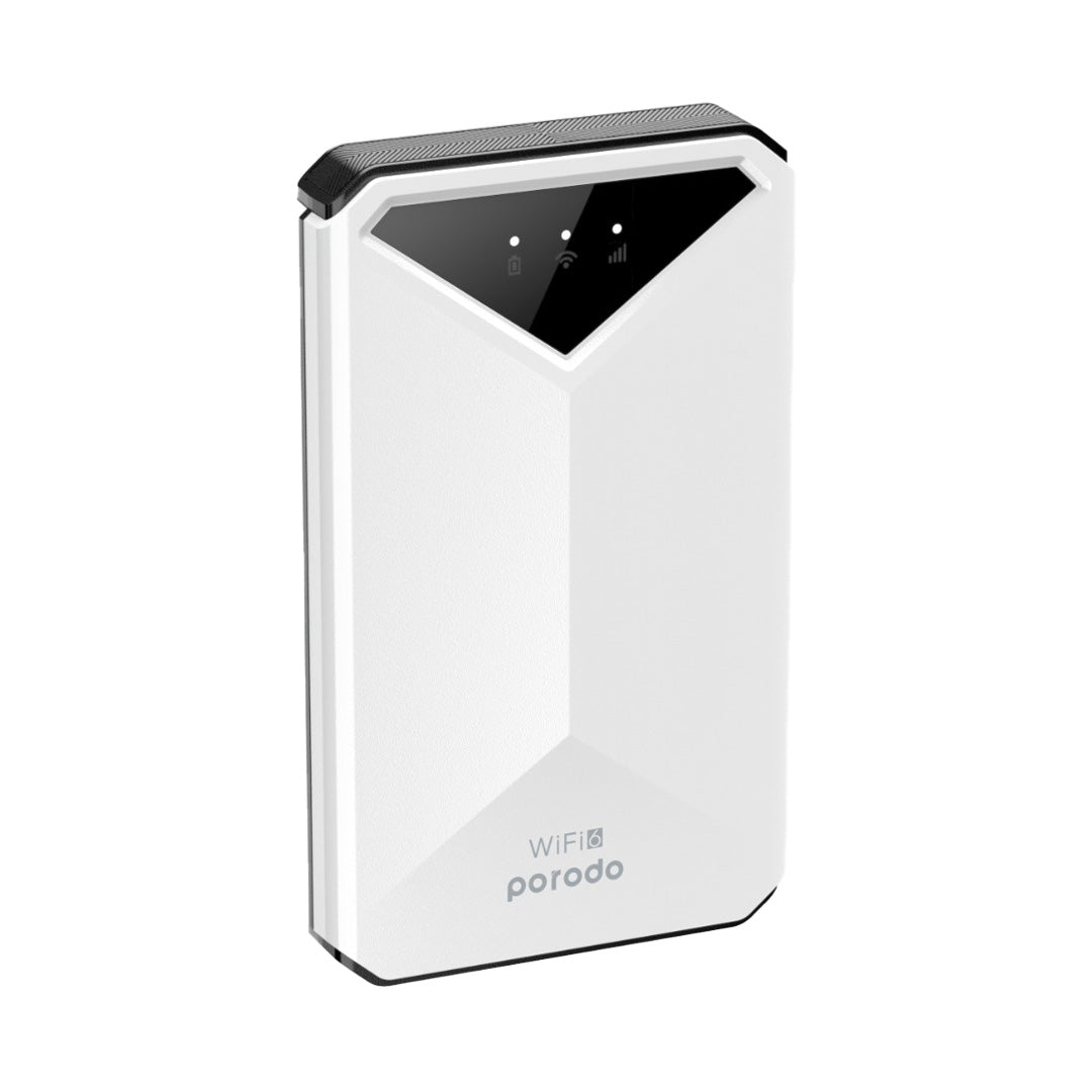 Porodo 4G LTE & Wifi 6 Pocket Router - PD-PT4GRWD-WH