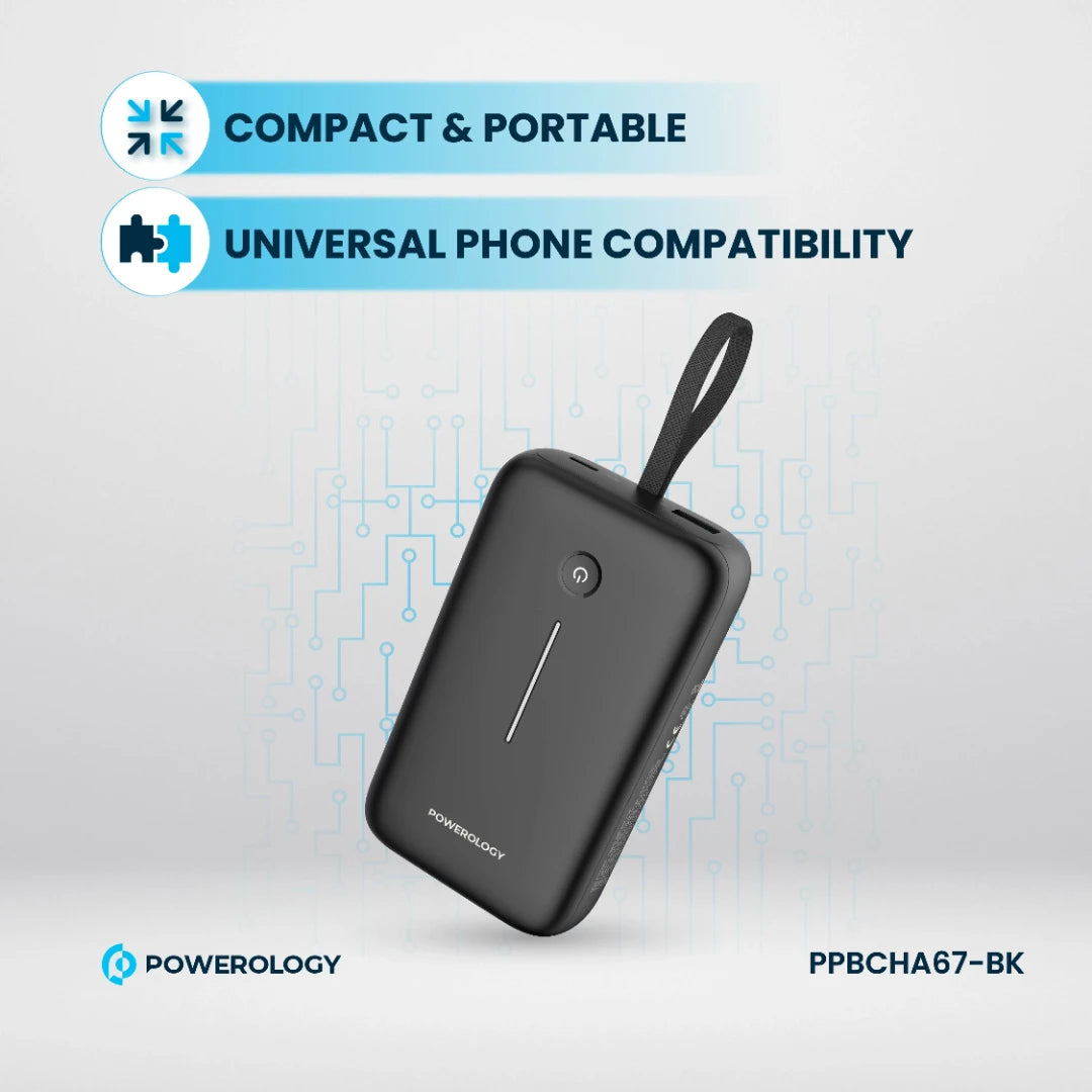 Powerology 20000mAh Power Bank - PPBCHA67BK - Black