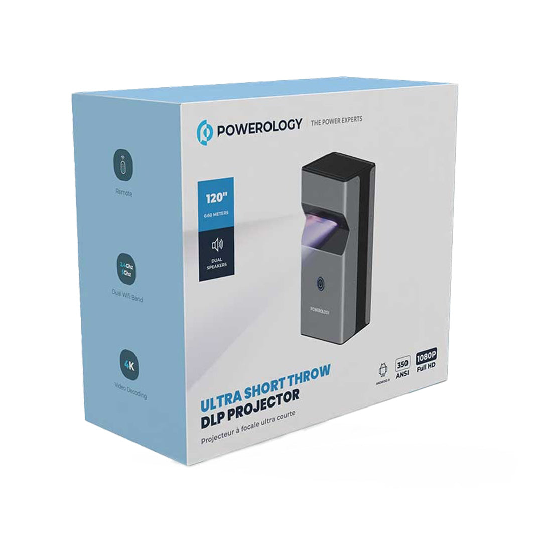 Powerology Ultra Short Throw DLP Projector - PUSHDLP - Black