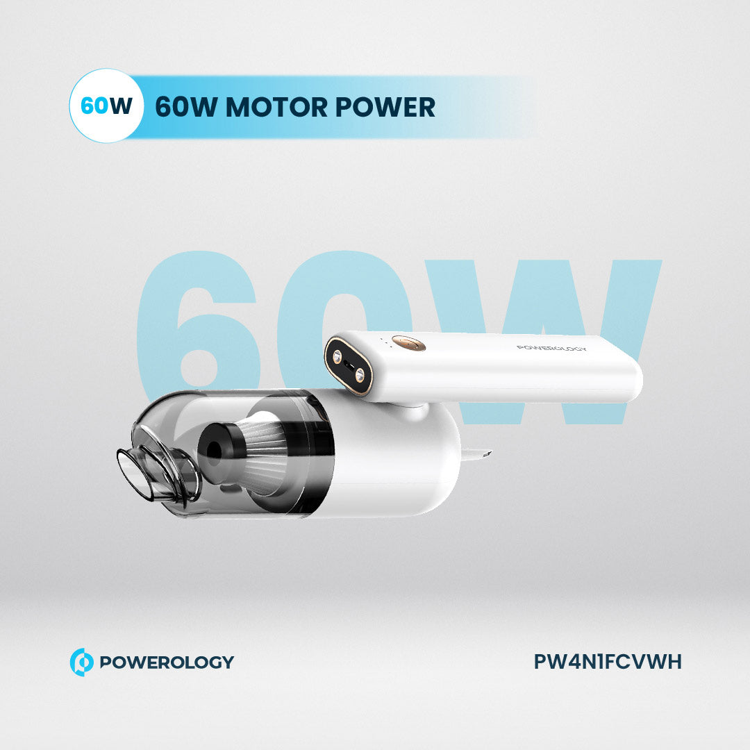 Powerology منفاخ هواء يدوي متعدد الوظائف - PW4N1FCVWH - أبيض