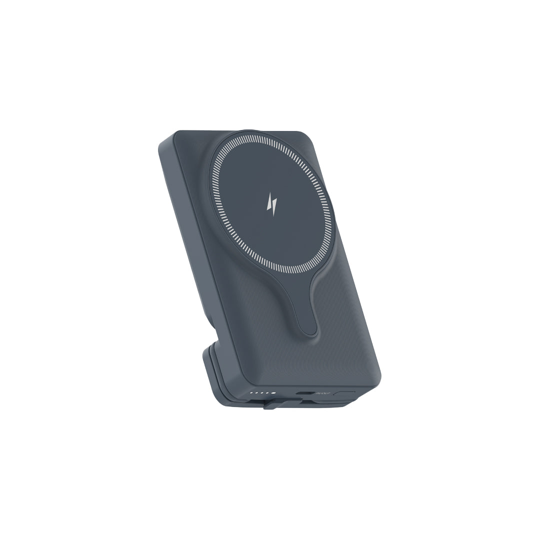Powerology 5000mAh Powerbank Magsafe Charging Air-Vent Mount - PPBCHA32GY - Gray