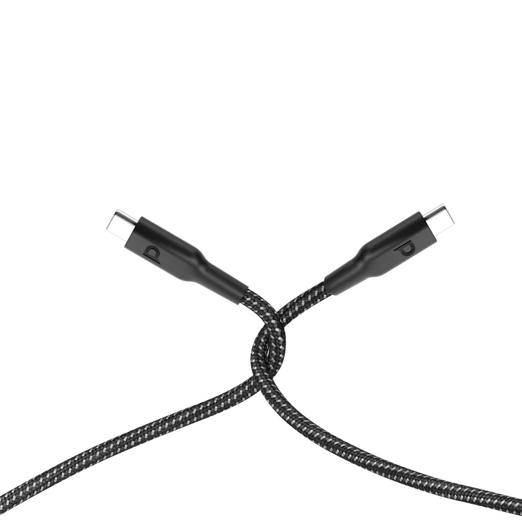 Powerology Braided USB-C Lightning Data & Fast Charge Cable 30Cm/0.98ft - PCAB006BK - Black