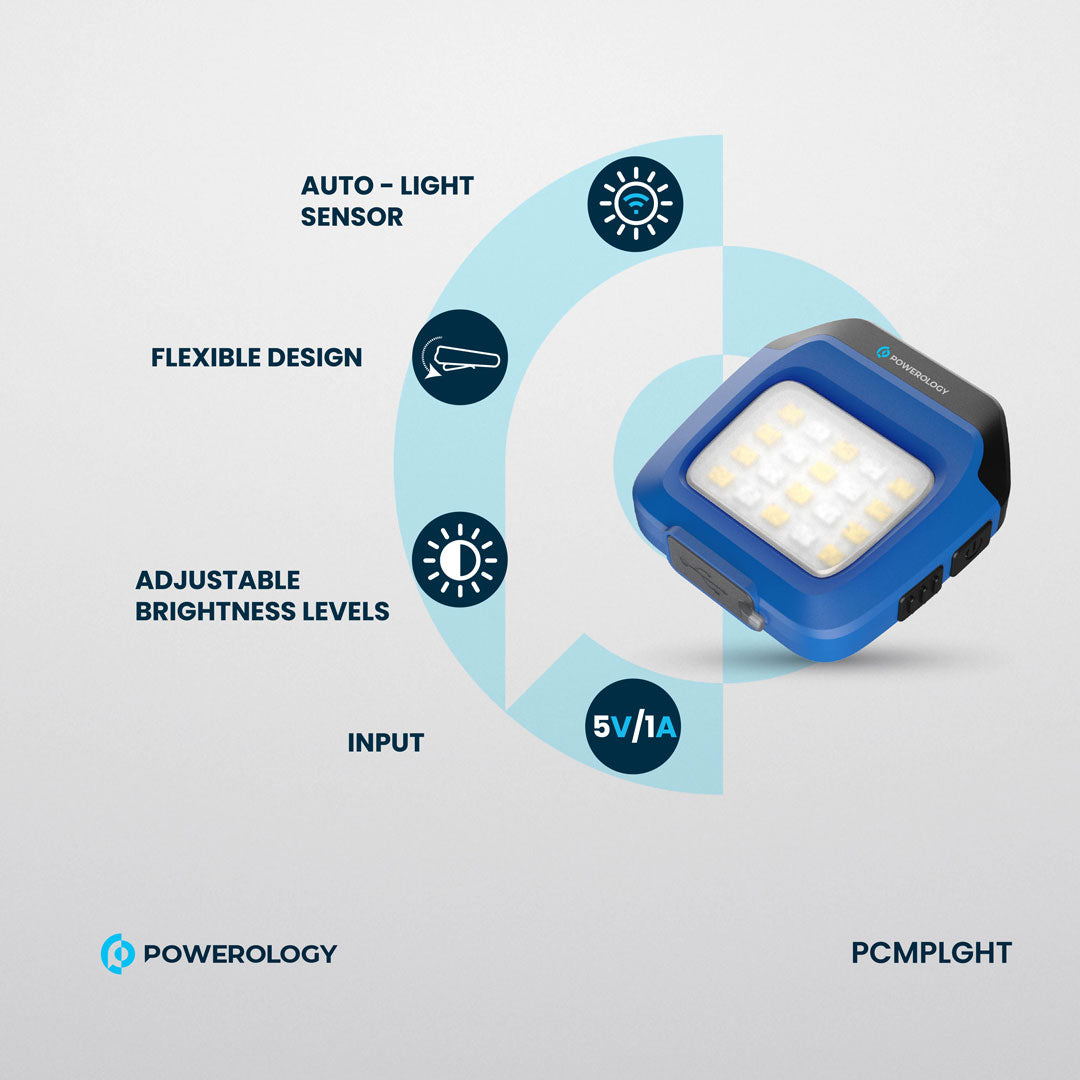 Powerology Clip-on LED Light - PCMPLGHT - Black