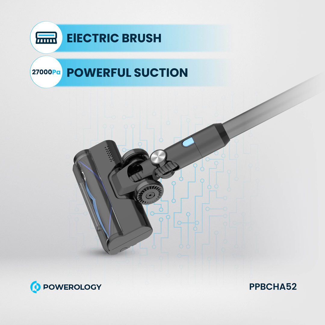 Powerology مكنسة كهربائية لاسلكية عصوية - PPBCHA52 - أسود