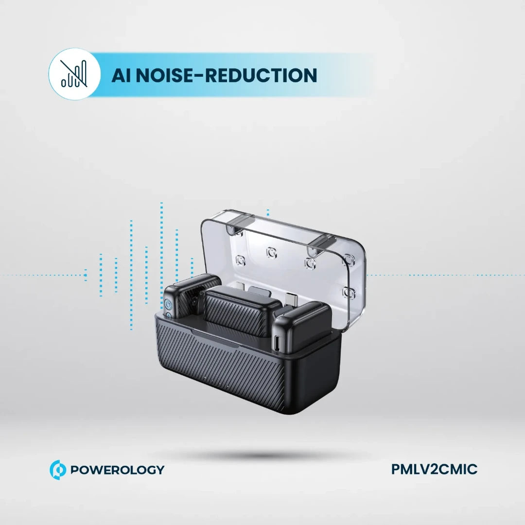 Powerology Dual Microphone Professional Set - PMLV2CMIC - Black