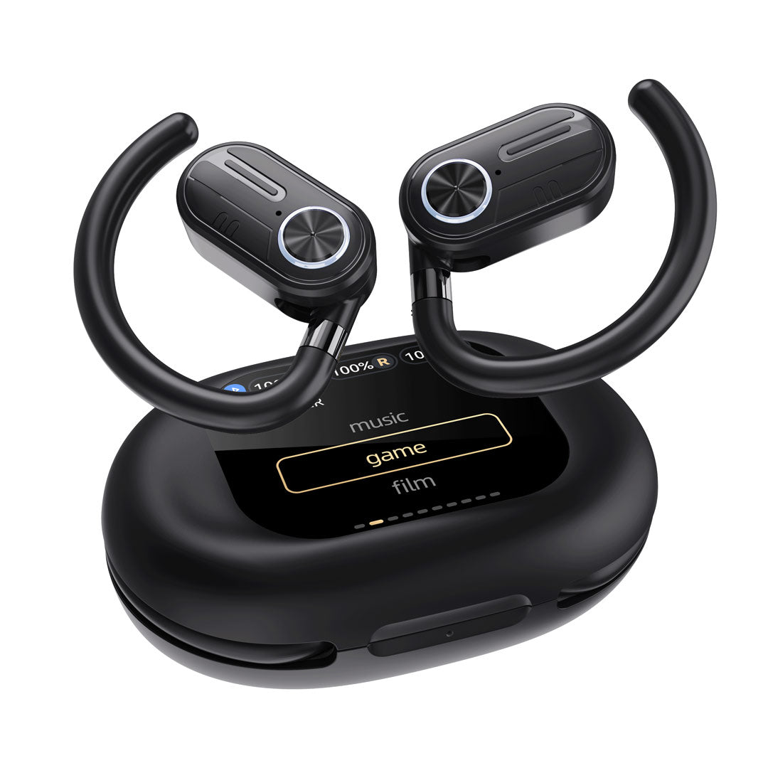 Powerology Open-Ear Wireless Stereo Earbuds - PWLAU008 - Black