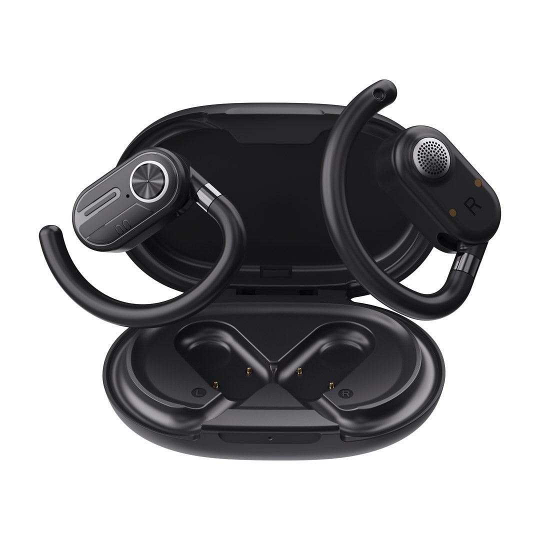 Powerology Open-Ear Wireless Stereo Earbuds - PWLAU008 - Black