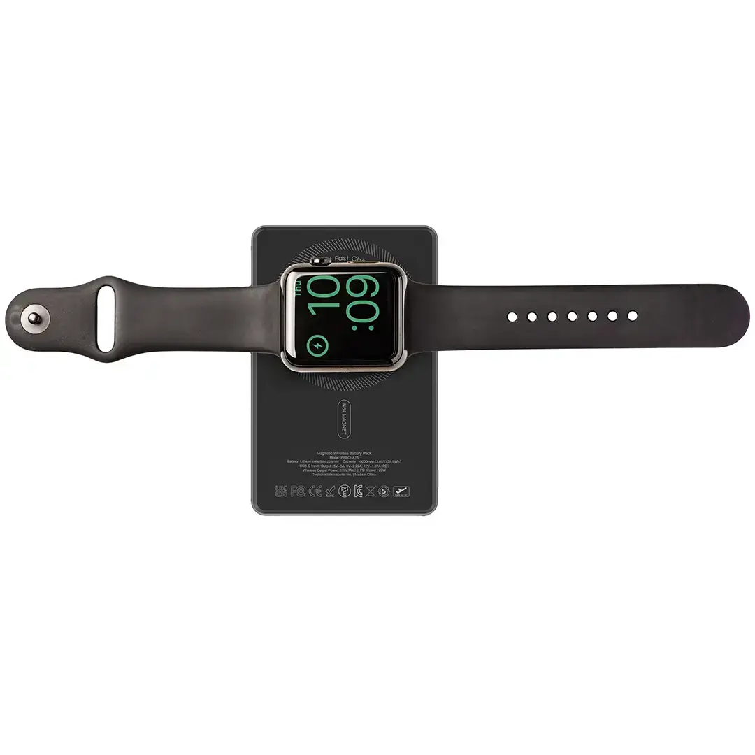 Powerology MagVolt 10000mAh Magnetic Power Bank - PPBCHA75BK - Black