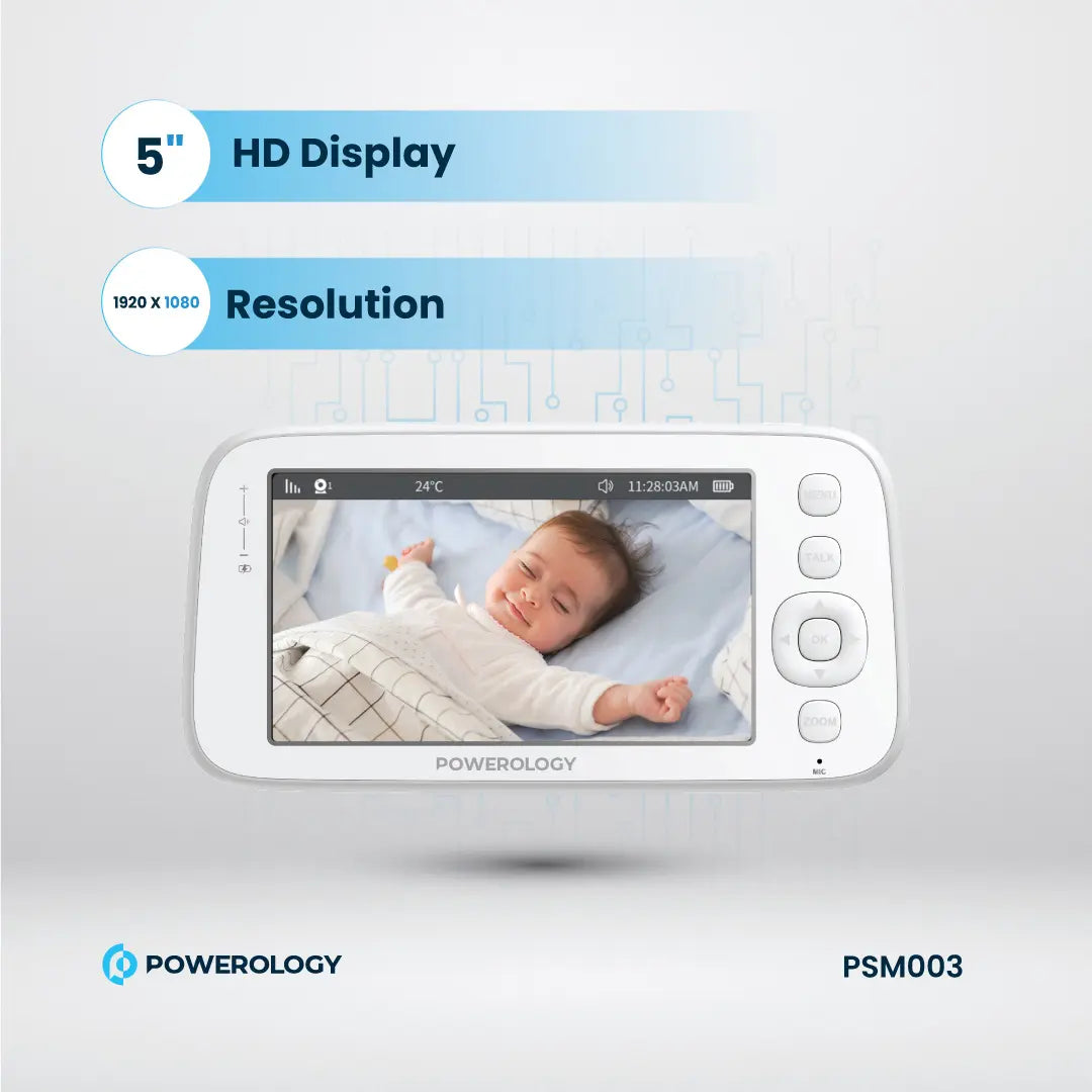 Powerology Monitor & App Baby Camera - PSM003 - Blue & Pink