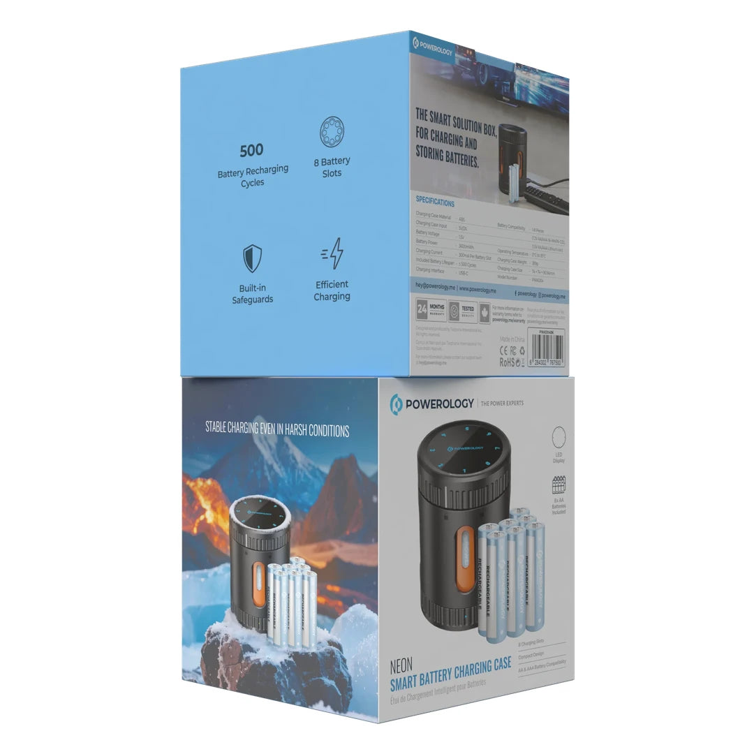 Powerology Neon charging case open
