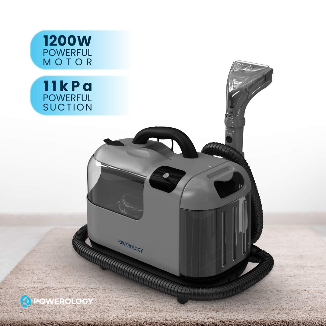 Powerology Powerful Spot & Stain Cleaner Hot Water & Steam Function - PCRTSCGY - Black