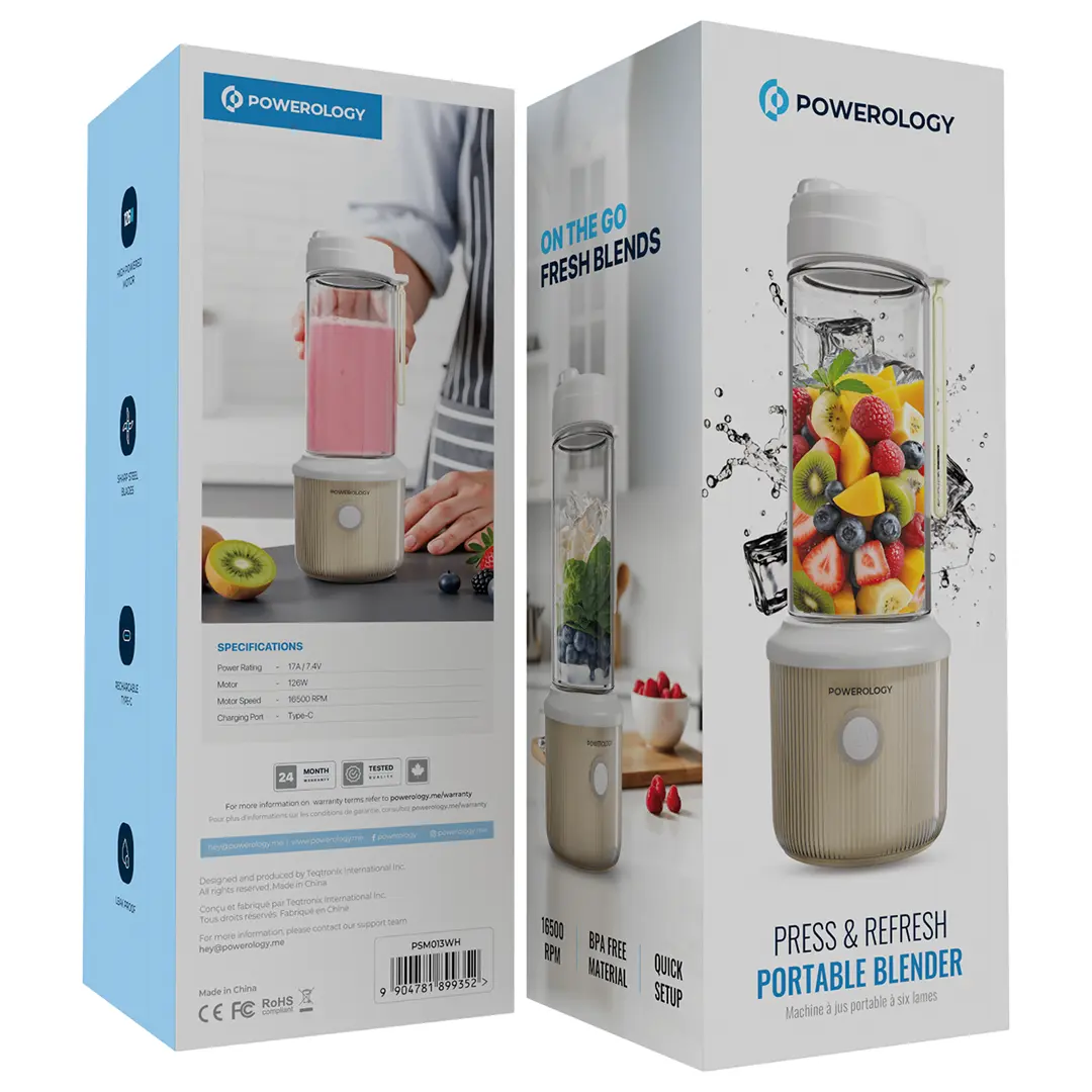 Powerology خلاط محمول بريس آند ريفريش - PSM013LD - لافندر
