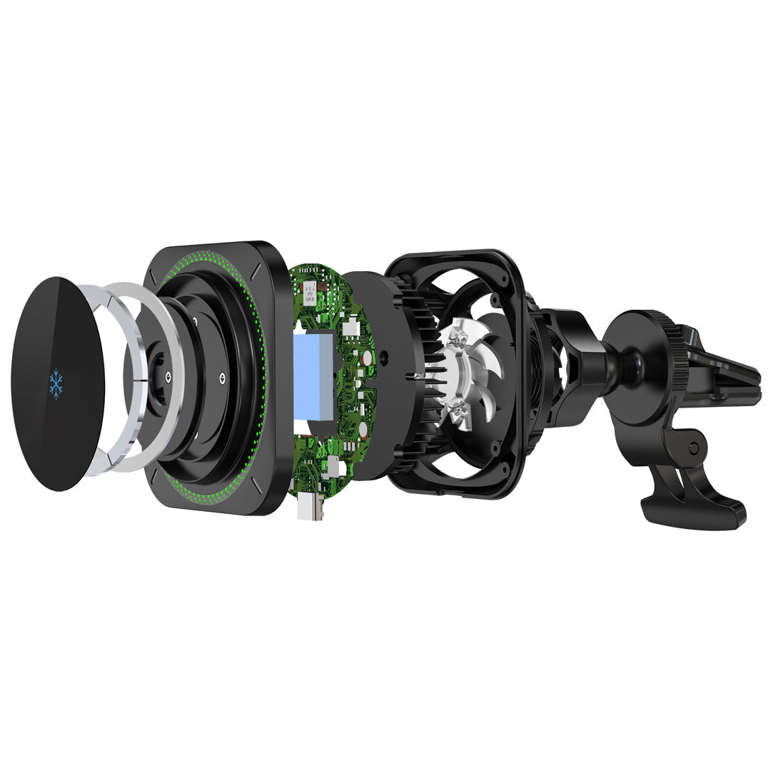 Powerology شاحن سريع ماج سيف بمعيار Qi2 - P15WMCPS - أسود