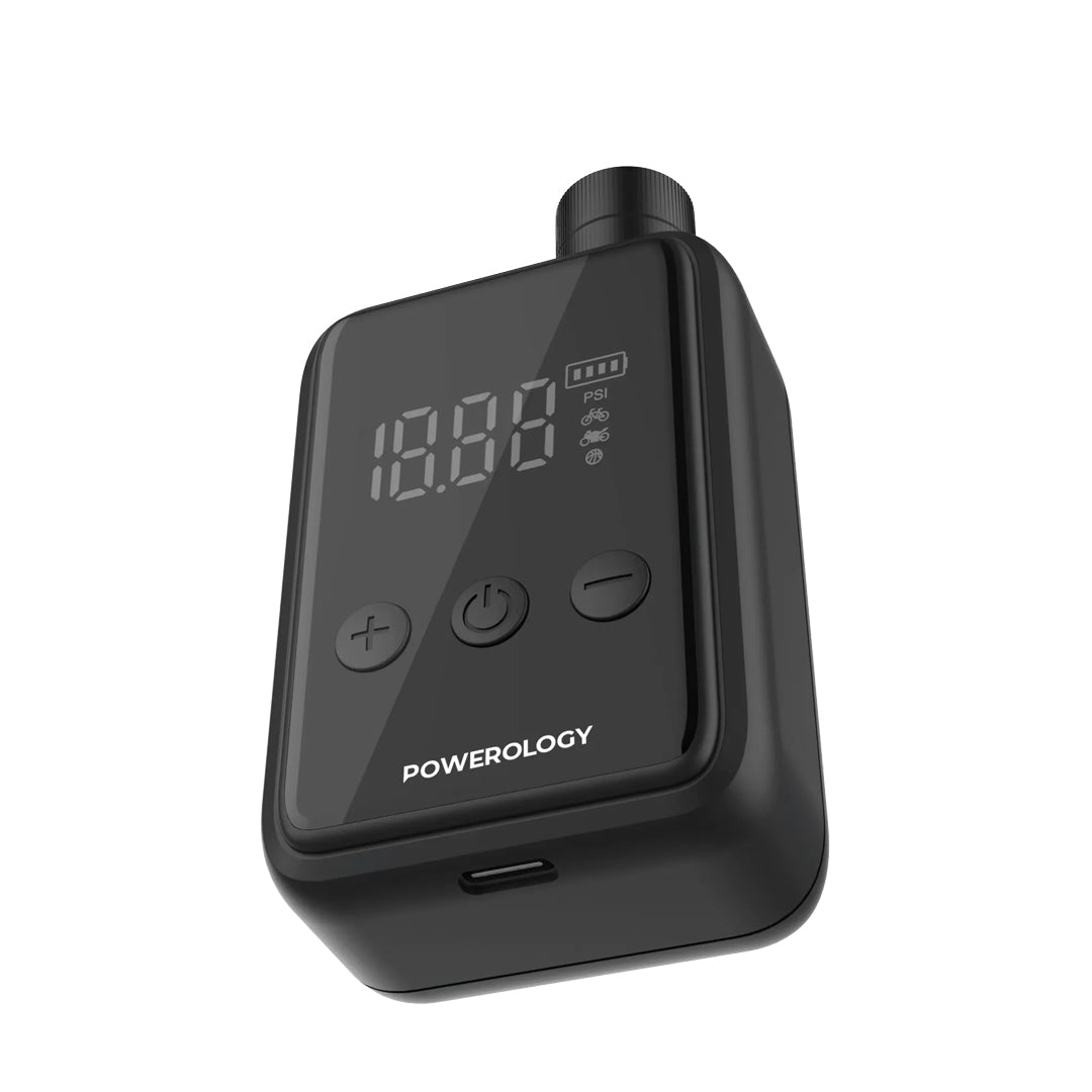 Powerology Super Compact Tire Inflator - P25CMAPBK - Black