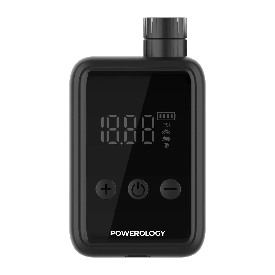 Powerology Super Compact Tire Inflator - P25CMAPBK - Black