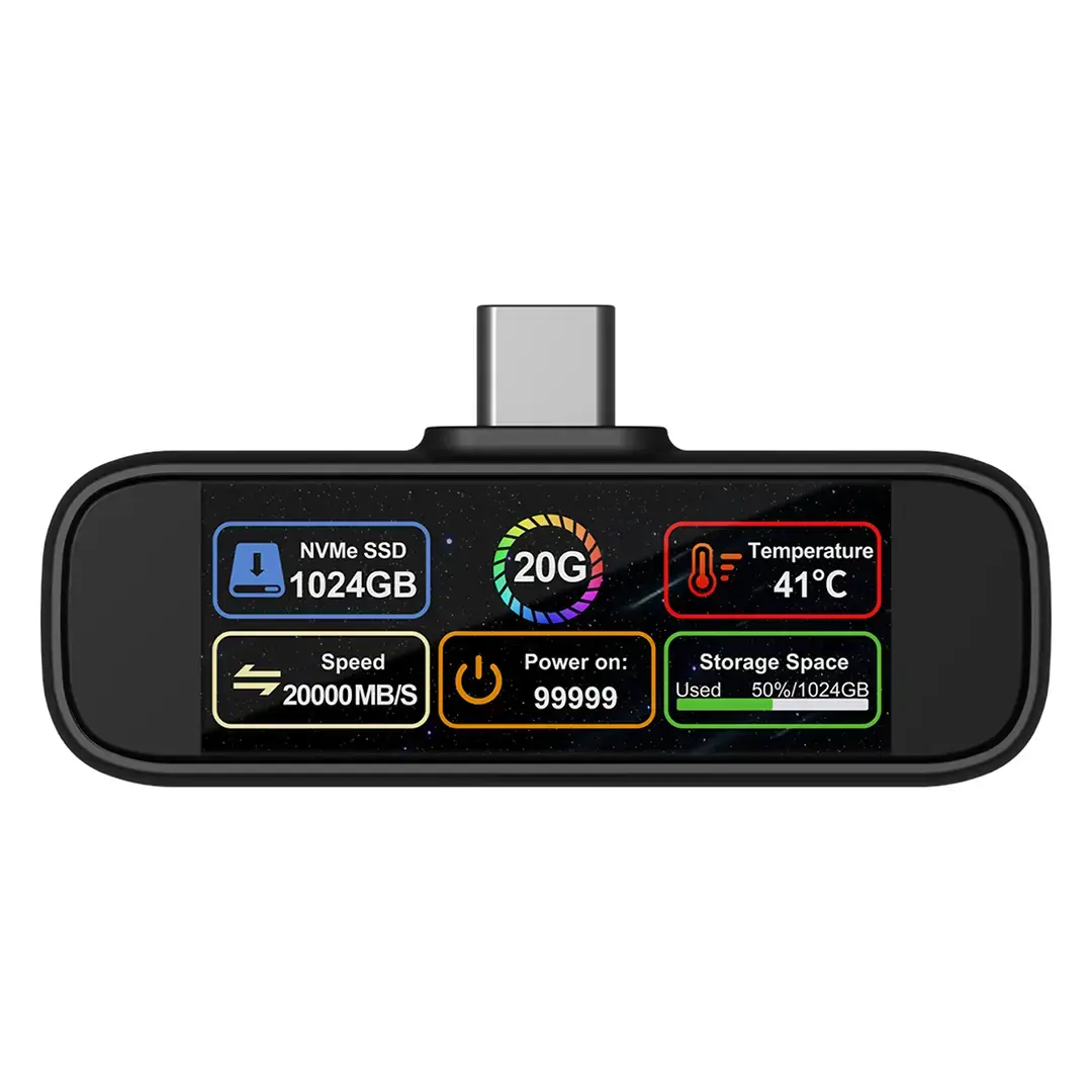 Powerology Vaultx 1 TB Mini Portable SSD Drive - PWP1TBBK - Black