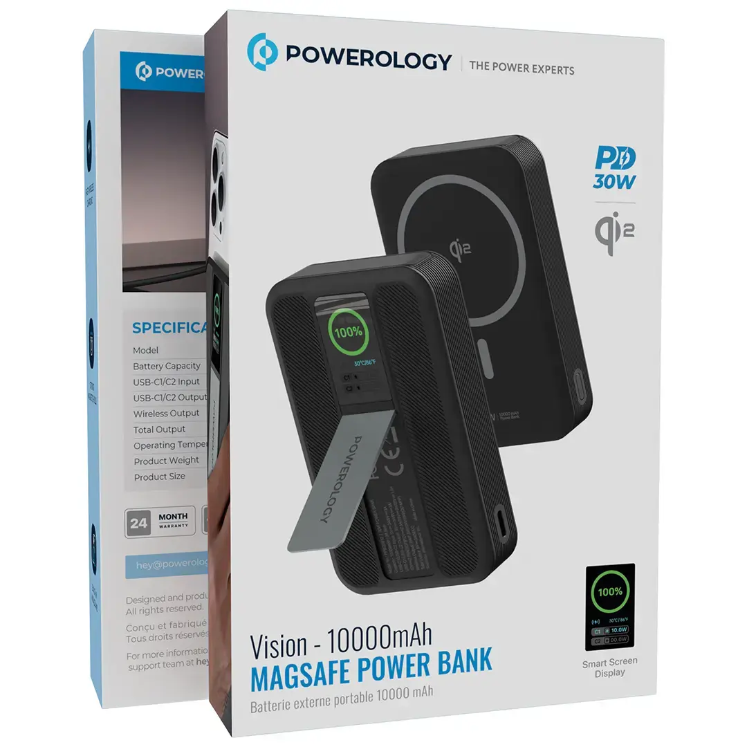 Powerology Vision 10000 mAh Magsafe Power Bank PD 30W - PPB20910BK - Black