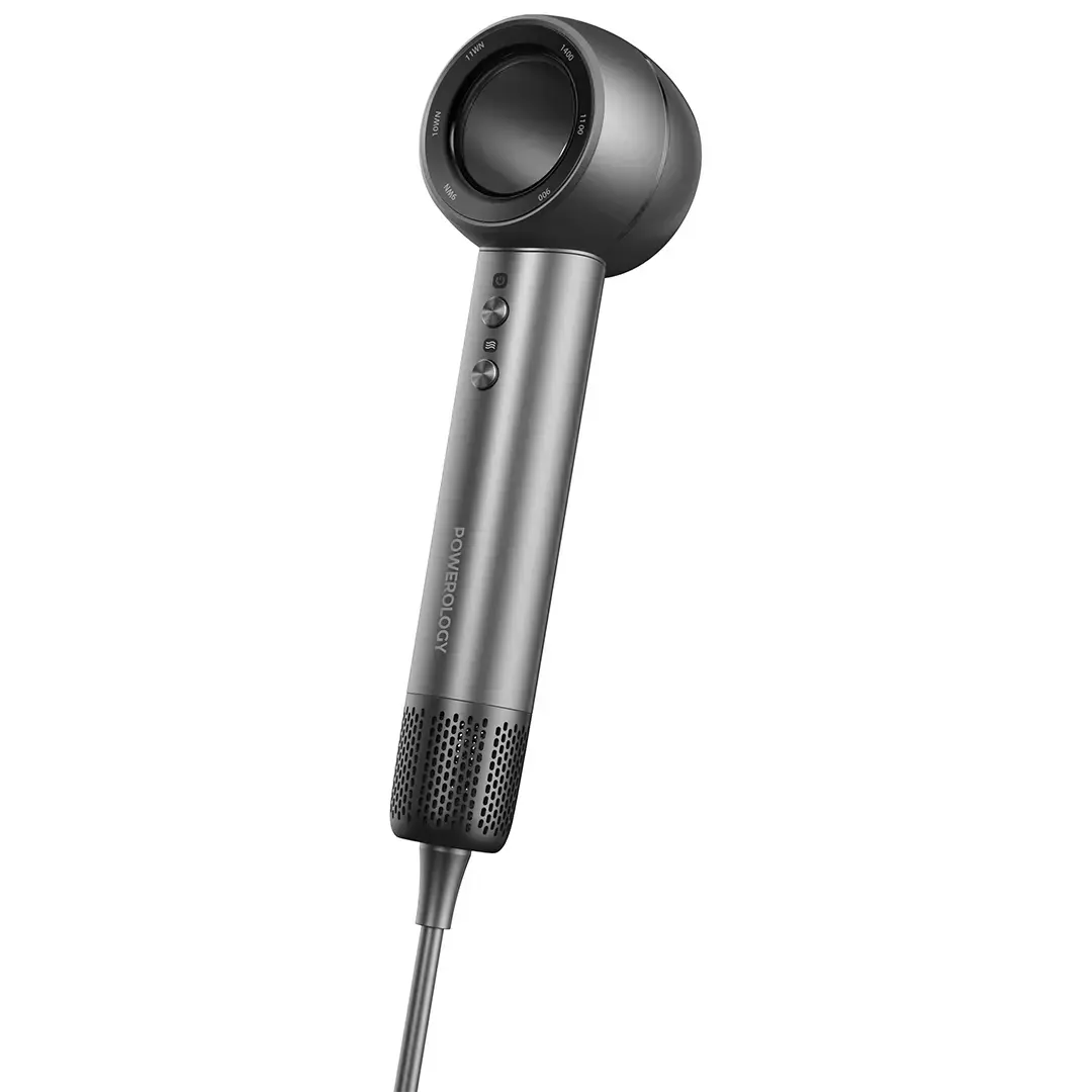 Powerology lonFusion Hot & Cold Hair Dryer - PXMLV10GR - Gray