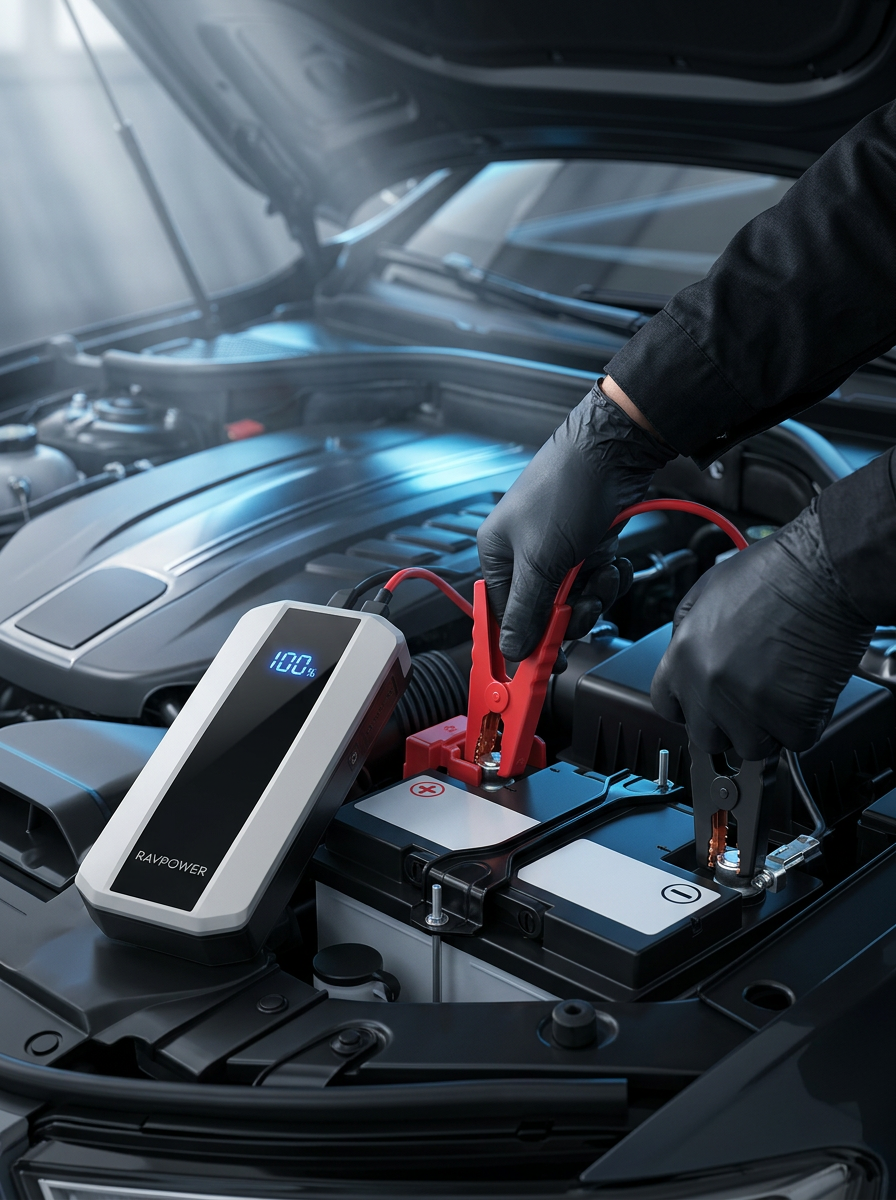 RAVPower Jump Starter 11000mAh White/Black - RP-PB1225