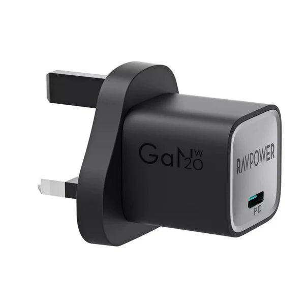 RAVPower RP-PC1055 Mini PD20W  GaN type C Charger Black