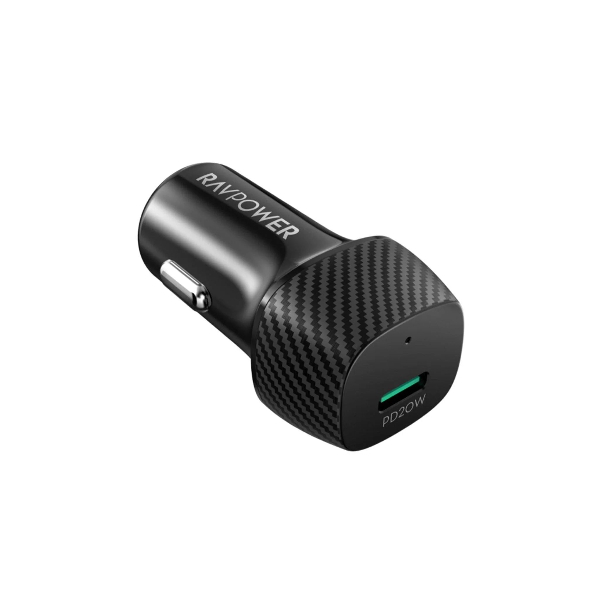 RAVPower شاحن سيارة 20 واط، أسود اللون، من نوع 1C - VC1017