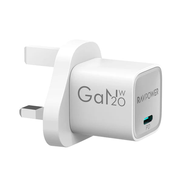 RAVPower RP-PC1055 Mini PD20W  GaN type C Charger White