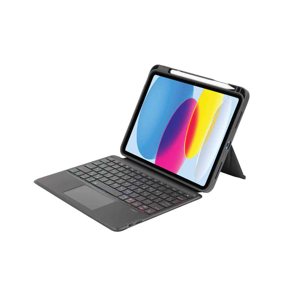 SIA MagKeyboard SIKBC10TH22 Ipad 10th Generation Keyboard with touch pad and Detachable leather cover -black AR/ENG