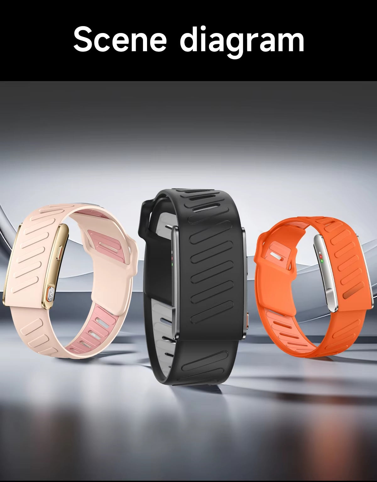 سوار Trackfit Ultra الذكية لتتبع اللياقة البدنية والصحة العامة - اللون الوردي