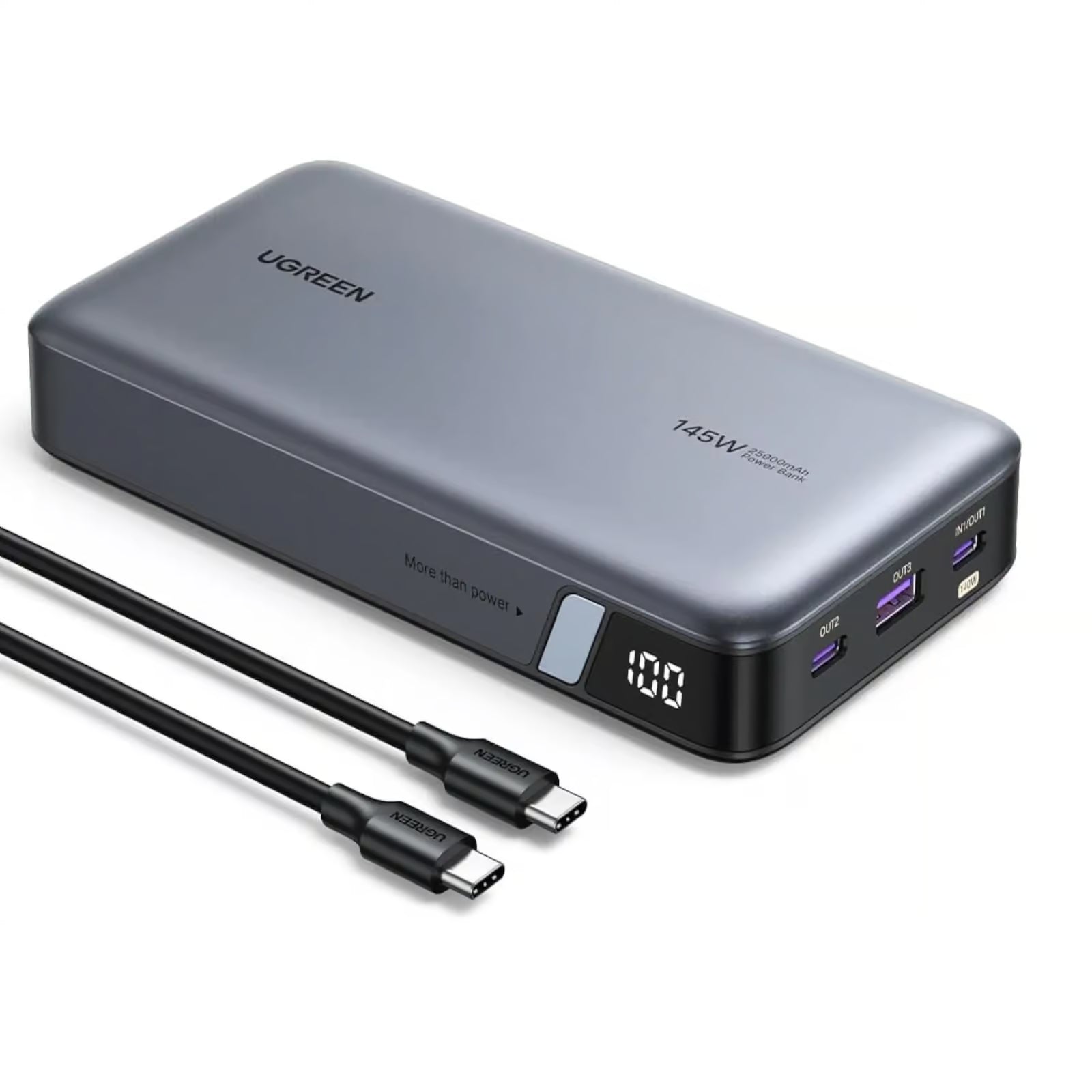 UGREEN 25000mAh 140W Power Bank with Built-in Cable PB205