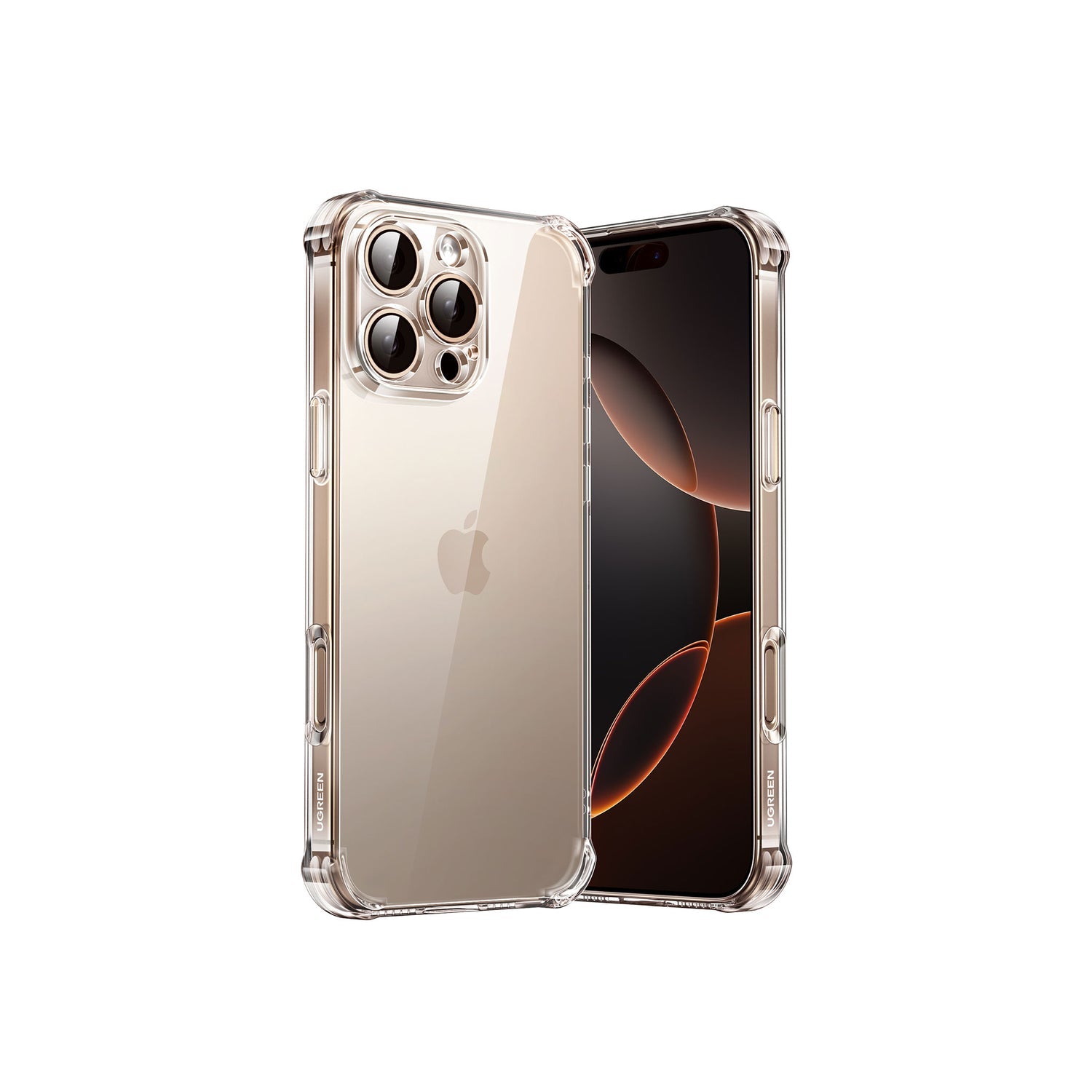 UGREEN Bright Cushion Protective Case for iPhone 16 Pro in clear transparent finish
