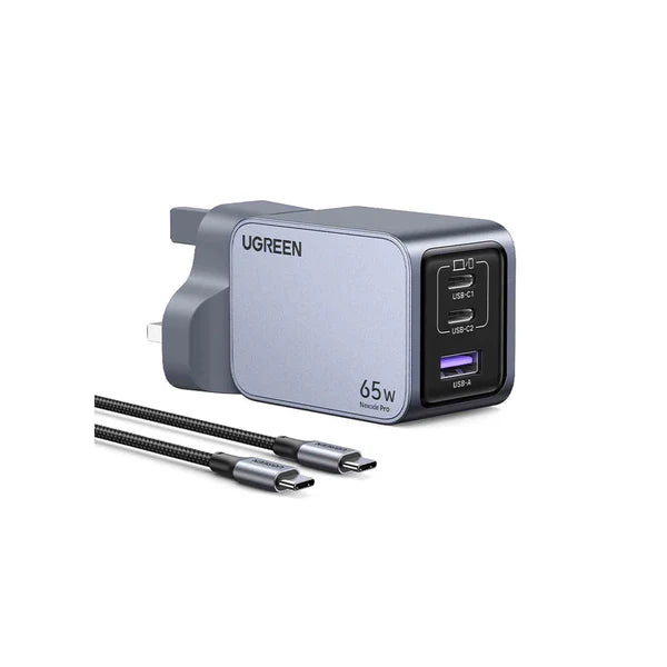 UGREEN Nexode Pro 65W 3-Port GaN Fast Charger UK 25872 X755