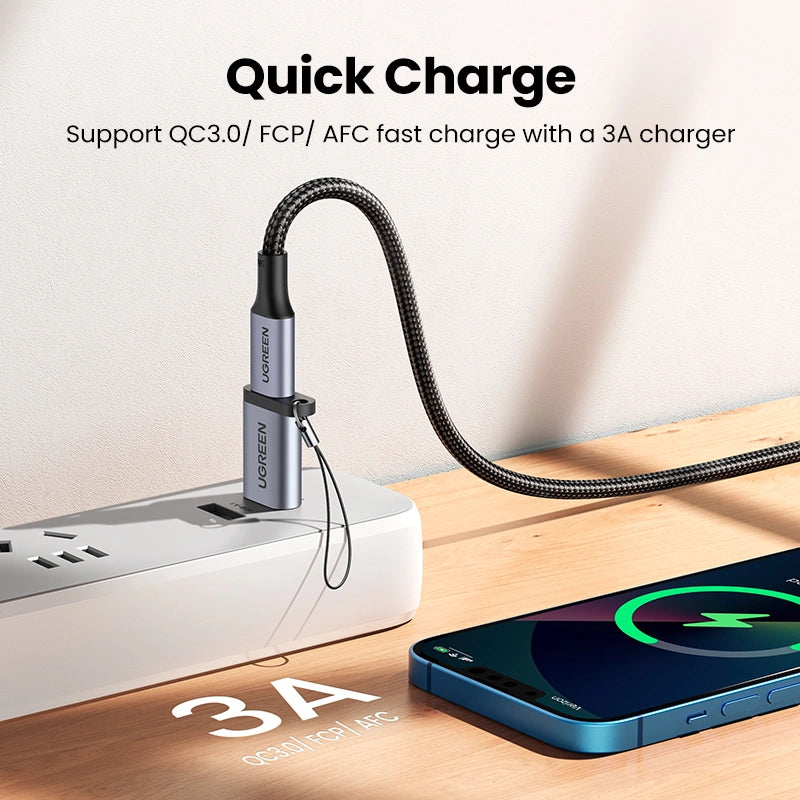 UGREEN USB-A 3.0 to USB-C Adapter (Gray) - US276