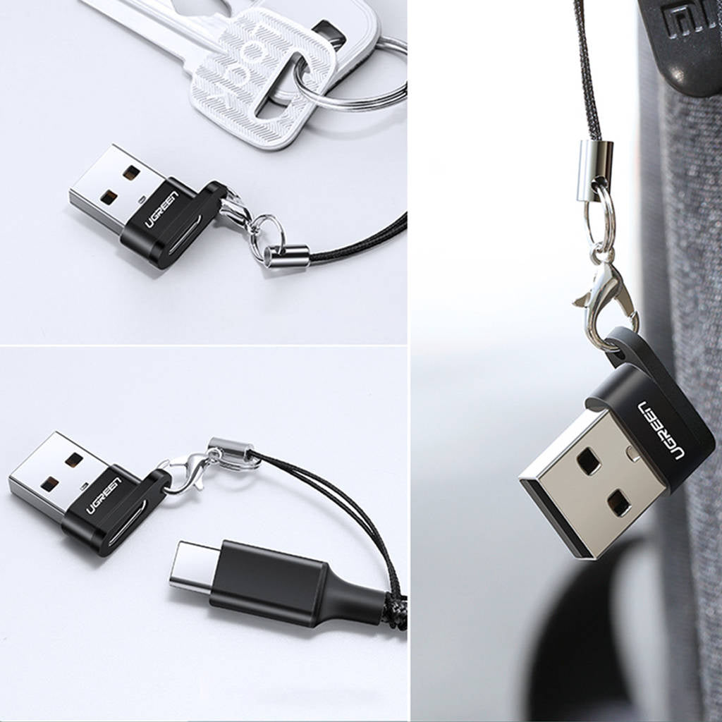 UGREEN محول USB-A ذكر إلى USB-C أنثى أسود - US280