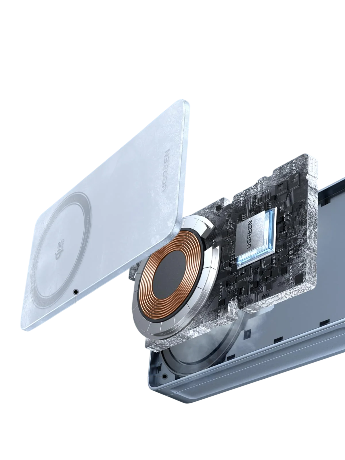UGREEN 2-in-1 Magnetic Wireless Charger W706 in use