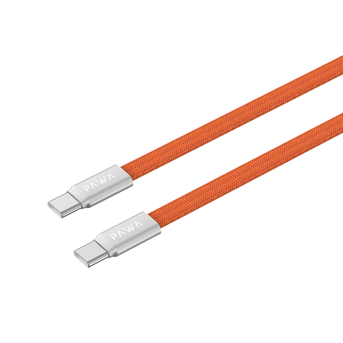 PAWA إيجنايت سينك كابل مغناطيسي مضفر Type-C إلى Type-C بقوة 240 واط - برتقالي