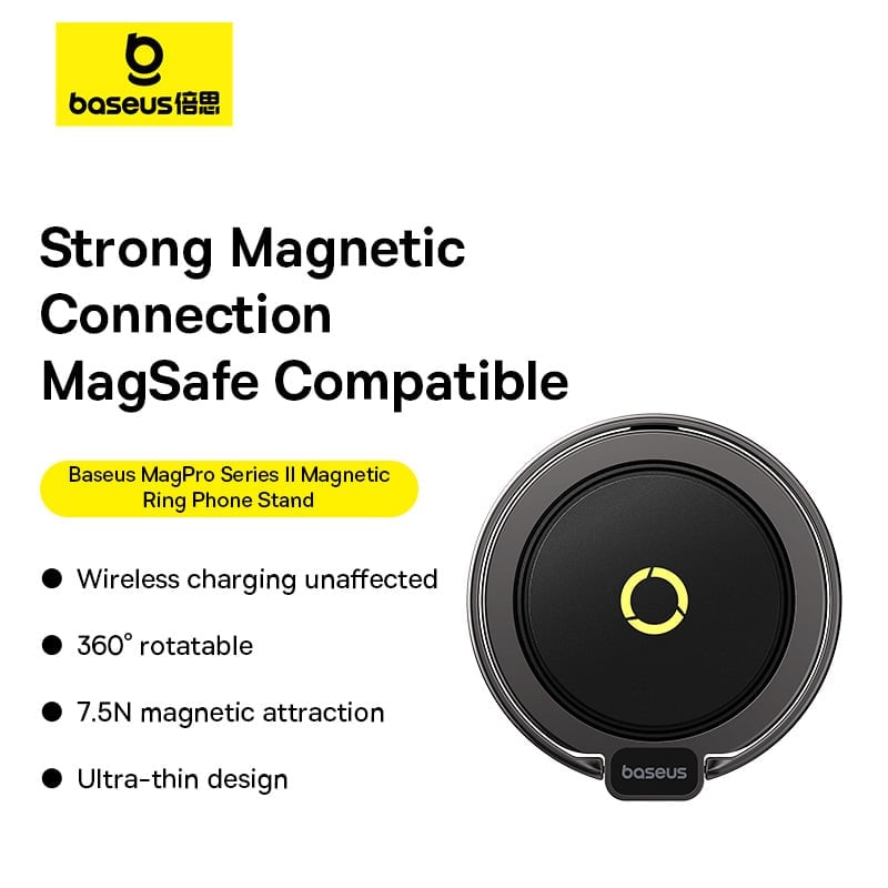 Baseus MagPro II Magnetic Ring Phone Stand - Cosmic Black