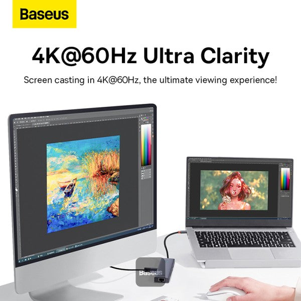 Baseus UltraJoy 7-Port HUB Docking Station – Space Grey