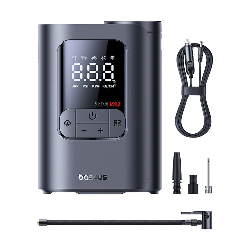 Baseus GoTrip VA1 Pro Super Mini Wired Inflator 22-Cylinder - C0119701 - Cosmic Black