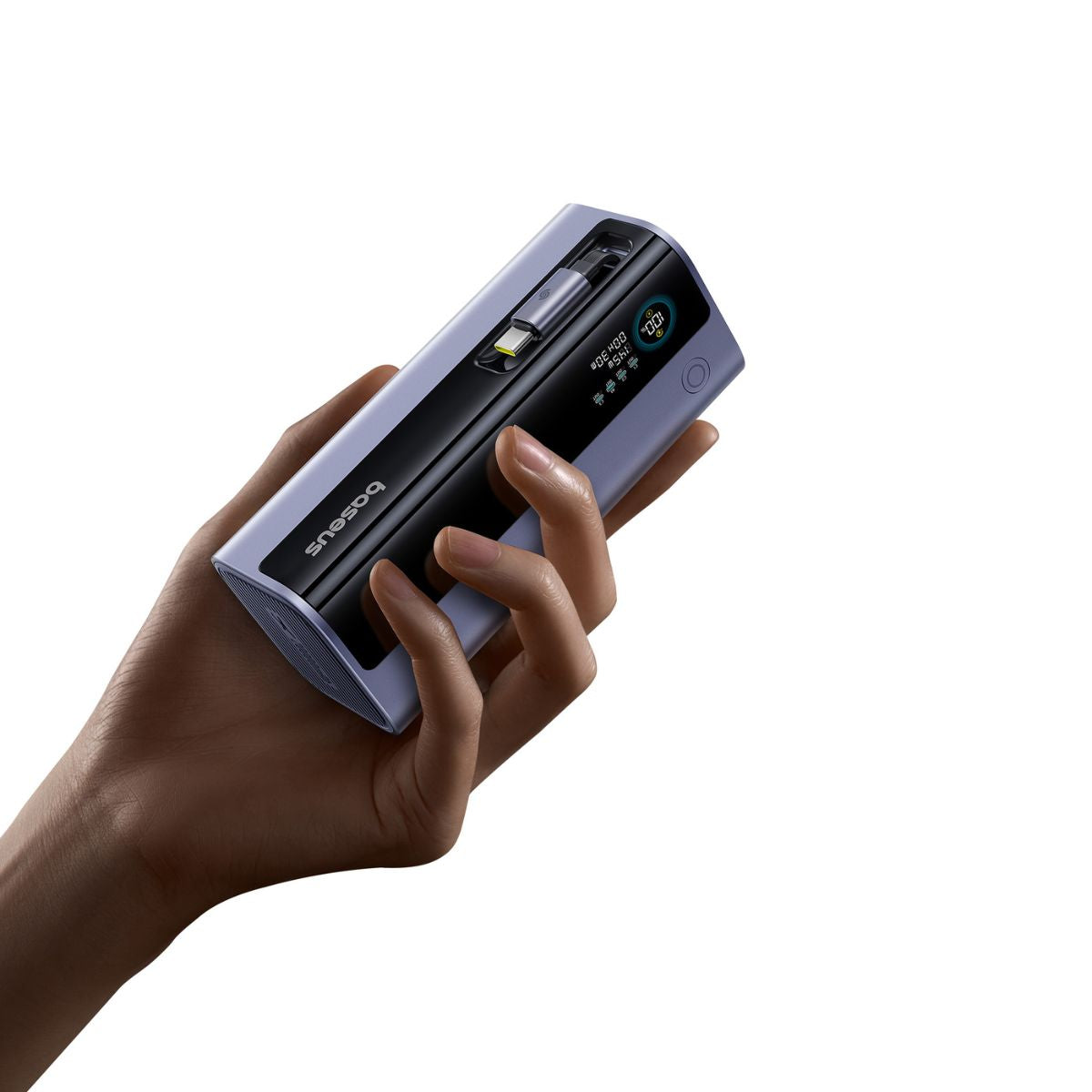 Baseus EnerGeek GR11 Power Bank 20000mAh 145W with Retractable Cable – Grey