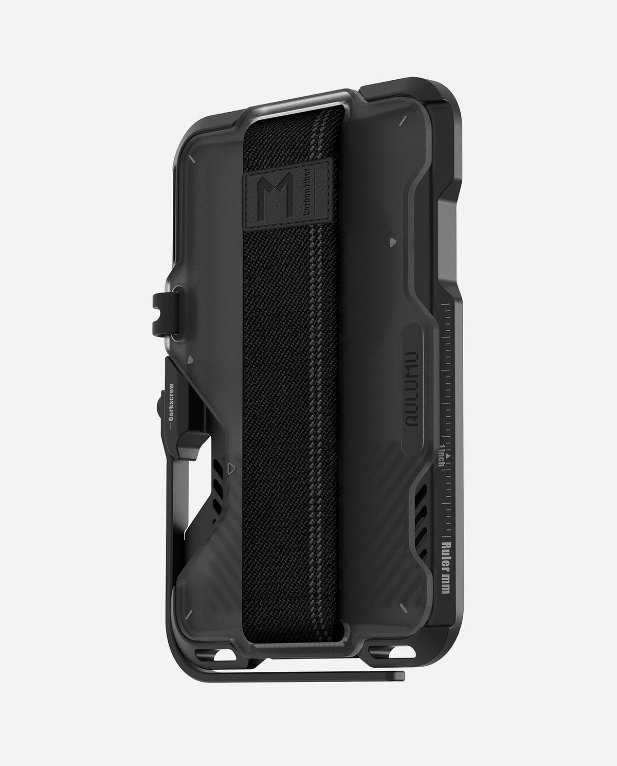 AULUMU G03 Multi-Tool Magnetic Metal Wallet Frosted Cover - Translucent Gray