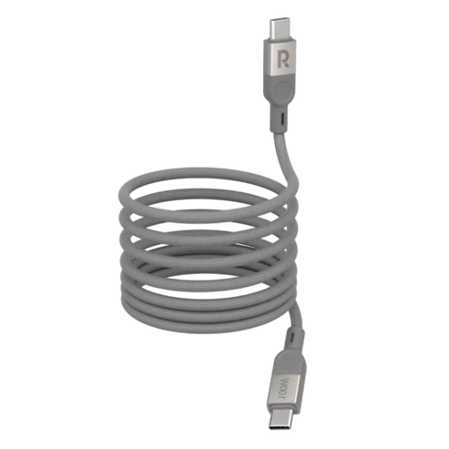 كابل RAVPower RP-CB1039 60 واط CC مغناطيسي مضفر بطول 1.2 متر رمادي