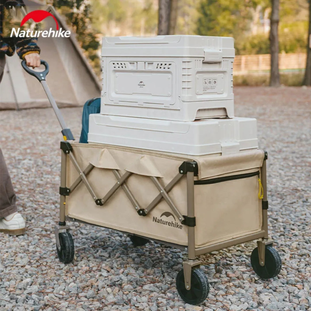 Naturehike Lightweight Folding Trolley - Linen Brown (100L)