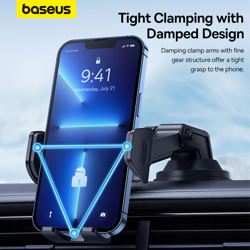 Baseus UltraControl Go Clamp-Type Phone Holder – Black
