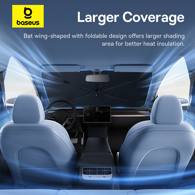 Baseus CoolRide Windshield Sunshade Umbrella – Black
