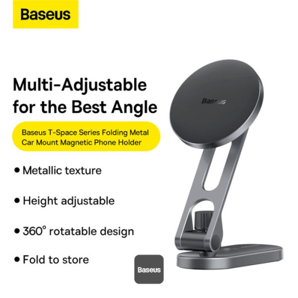 Baseus T-Space حامل سيارة معدني قابل للطي - فضي