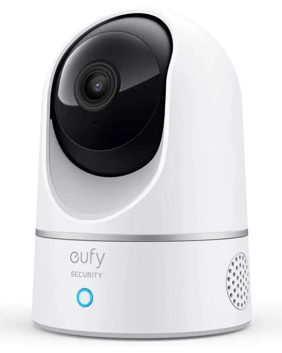 كاميرا Eufy الداخلية 2K Pan &amp; Tilt - بيضاء (مستقلة)