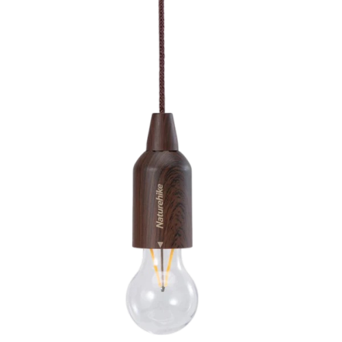مصباح LED خارجي من Naturehike مصنوع من خشب الحبوب الفقاعي بمنفذ USB